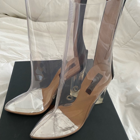 Yeezy Season 3, clear PVC ankle boot- plexi transparent heel - Picture 4 of 14